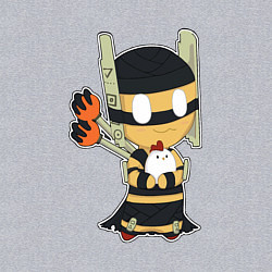 Свитшот хлопковый мужской Shadow Shaman Chibi, цвет: меланж — фото 2