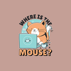 Свитшот хлопковый мужской Где же мышка Программист поймет, цвет: пыльно-розовый — фото 2