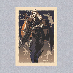 Свитшот хлопковый мужской Sova арт, цвет: меланж — фото 2