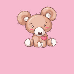 Свитшот хлопковый мужской Любимый плюшевый мишка, цвет: светло-розовый — фото 2