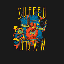 Свитшот хлопковый мужской Suffer & Draw, цвет: черный — фото 2