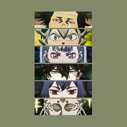 Свитшот хлопковый мужской Чнерный Клевер Black Clover, персонажи, цвет: авокадо — фото 2