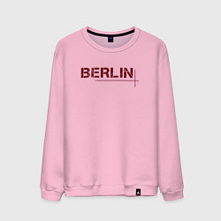 Свитшот хлопковый мужской Бумажный дом Берлин, цвет: светло-розовый