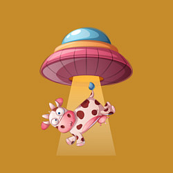 Свитшот хлопковый мужской Похищение!, цвет: горчичный — фото 2