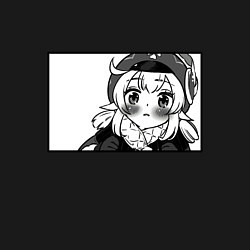 Свитшот хлопковый мужской Кли глазки ангела Геншин Импакт, цвет: черный — фото 2