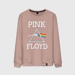 Свитшот хлопковый мужской PINK FLOYD - ПИНК ФЛОЙД ЛОГОТИП, цвет: пыльно-розовый