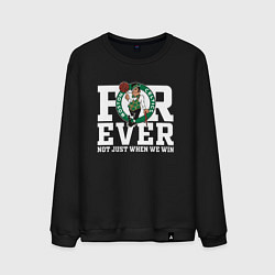 Свитшот хлопковый мужской FOREVER NOT JUST WHEN WE WIN, BOSTON CELTICS, БОСТ, цвет: черный