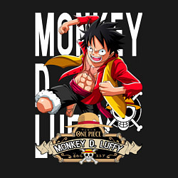 Свитшот хлопковый мужской One Piece Monkey Большой Куш Манки, цвет: черный — фото 2