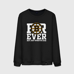 Свитшот хлопковый мужской FOREVER NOT JUST WHEN WE WIN, Boston Bruins, Босто, цвет: черный