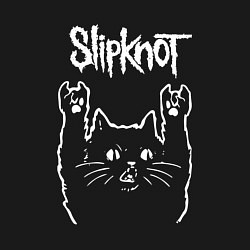 Свитшот хлопковый мужской Slipknot, Слипкнот Рок кот, цвет: черный — фото 2