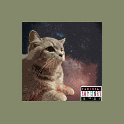 Свитшот хлопковый мужской Miska In The Space, цвет: авокадо — фото 2