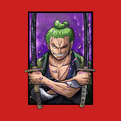 Свитшот хлопковый мужской ВАН ПИС ЗОРО One Piece, цвет: красный — фото 2