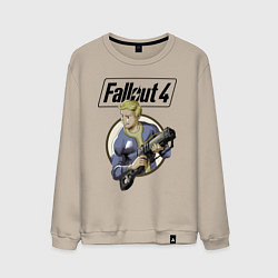 Свитшот хлопковый мужской Fallout 4 Hero, цвет: миндальный