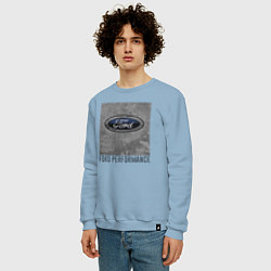 Свитшот хлопковый мужской Ford Performance, цвет: мягкое небо — фото 2