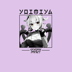 Свитшот хлопковый мужской Ёимия Yoimiya, Genshin Impact, цвет: лаванда — фото 2