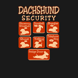 Свитшот хлопковый мужской Такса - охрана, цвет: черный — фото 2