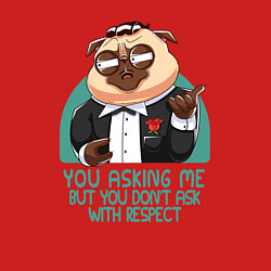 Свитшот хлопковый мужской Мопс в костюме, цвет: красный — фото 2