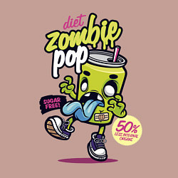 Свитшот хлопковый мужской Diet Zombie Pop Sugar free Pop art, цвет: пыльно-розовый — фото 2