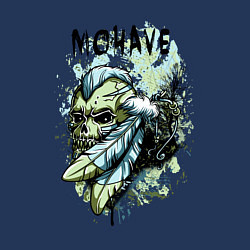 Свитшот хлопковый мужской Череп с ирокезом, цвет: тёмно-синий — фото 2