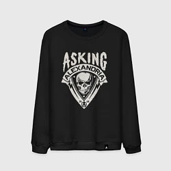 Свитшот хлопковый мужской Asking Alexandria рок группа, цвет: черный