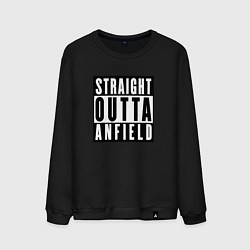 Свитшот хлопковый мужской Liverpool Straight Outta Anfield Ливерпуль, цвет: черный