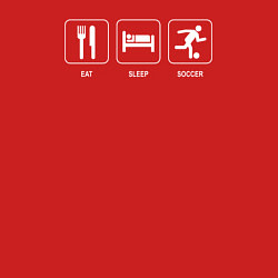 Свитшот хлопковый мужской Есть Спать Футбол, цвет: красный — фото 2