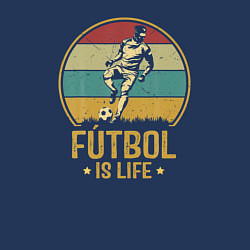 Свитшот хлопковый мужской Футбол это жизнь, цвет: тёмно-синий — фото 2