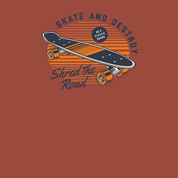 Свитшот хлопковый мужской SKATE AND DESTROY, цвет: кирпичный — фото 2