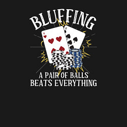 Свитшот хлопковый мужской Блеф против пары шаров, цвет: черный — фото 2