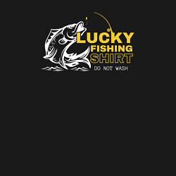 Свитшот хлопковый мужской Счастливая рыбацкая футболка не стирать, цвет: черный — фото 2