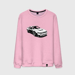 Свитшот хлопковый мужской Nissan Silvia S13 RB, цвет: светло-розовый