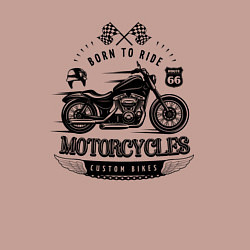 Свитшот хлопковый мужской Motorcycle Born to ride, цвет: пыльно-розовый — фото 2