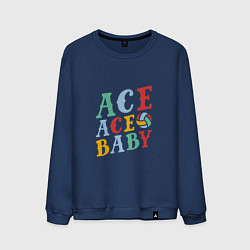 Свитшот хлопковый мужской Ace Ace Baby, цвет: тёмно-синий