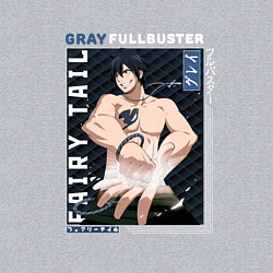 Свитшот хлопковый мужской Fairy Tail, Грей Фуллбастер, цвет: меланж — фото 2