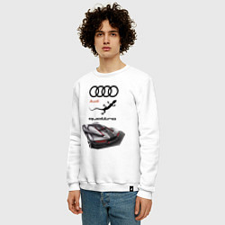 Свитшот хлопковый мужской Audi quattro Concept Design, цвет: белый — фото 2