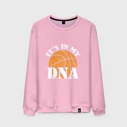 Свитшот хлопковый мужской ДНК Баскетбол, цвет: светло-розовый