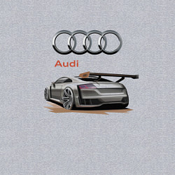 Свитшот хлопковый мужской Audi Racing team, цвет: меланж — фото 2