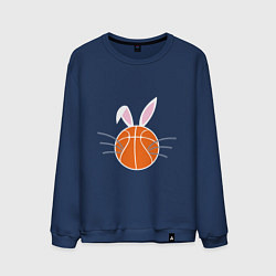 Свитшот хлопковый мужской Basketball Bunny, цвет: тёмно-синий