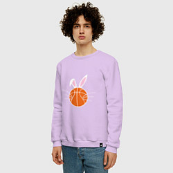 Свитшот хлопковый мужской Basketball Bunny, цвет: лаванда — фото 2