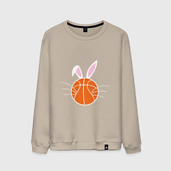 Свитшот хлопковый мужской Basketball Bunny, цвет: миндальный