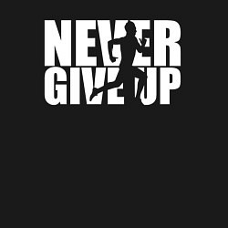 Свитшот хлопковый мужской NEVER GIVE UP НИКОГДА НЕ СДАВАЙСЯ СПОРТ, цвет: черный — фото 2