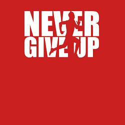 Свитшот хлопковый мужской NEVER GIVE UP НИКОГДА НЕ СДАВАЙСЯ СПОРТ, цвет: красный — фото 2