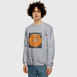Свитшот хлопковый мужской Basket Style, цвет: меланж — фото 2