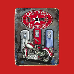 Свитшот хлопковый мужской Мотоцикл Заправка Ретро Poster, цвет: красный — фото 2