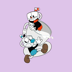 Свитшот хлопковый мужской Чашки Cuphead, цвет: лаванда — фото 2