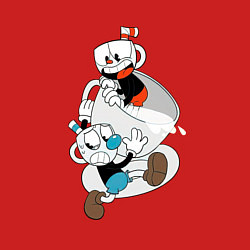 Свитшот хлопковый мужской Чашки Cuphead, цвет: красный — фото 2