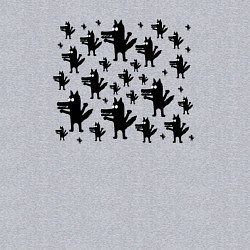 Свитшот хлопковый мужской Много Волков, цвет: меланж — фото 2