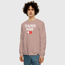 Свитшот хлопковый мужской Учительский мод отключен, цвет: пыльно-розовый — фото 2