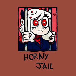 Свитшот хлопковый мужской HELLTAKER HORNY JAIL, цвет: кирпичный — фото 2
