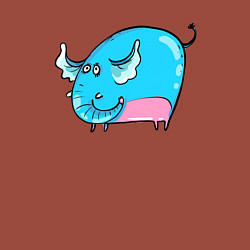 Свитшот хлопковый мужской Большой голубой слон, цвет: кирпичный — фото 2